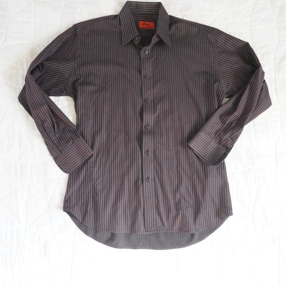 black pinstripe dress shirt Princess Polly Women's Anni Pinstripe Button-Up Shirt - Black